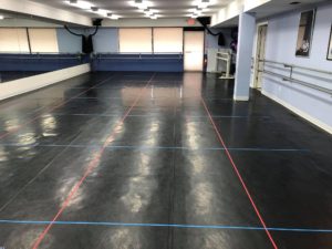 Largest studio with mirrors and marley dance floor
